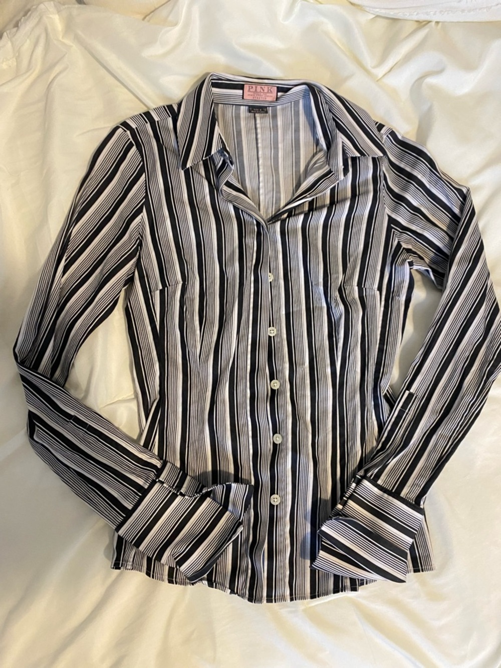 Pink Thomas Stripped Button Up